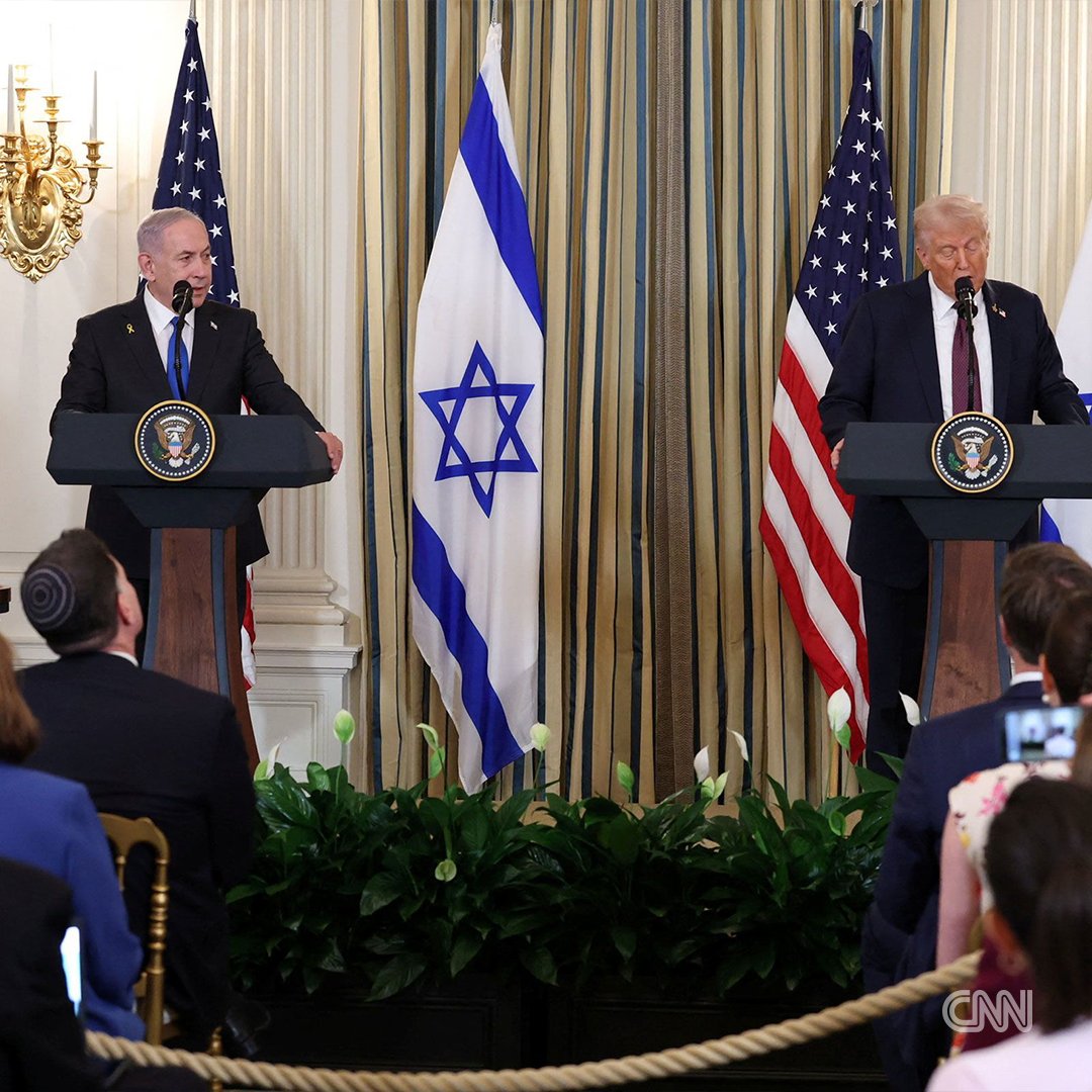 CNN's tweet image. Israeli PM Netanyahu apologizes to Qatar for airstrike while Trump says he is &quot;close&quot; to a peace agreement to end war in Gaza
cnn.it/46L12Y0