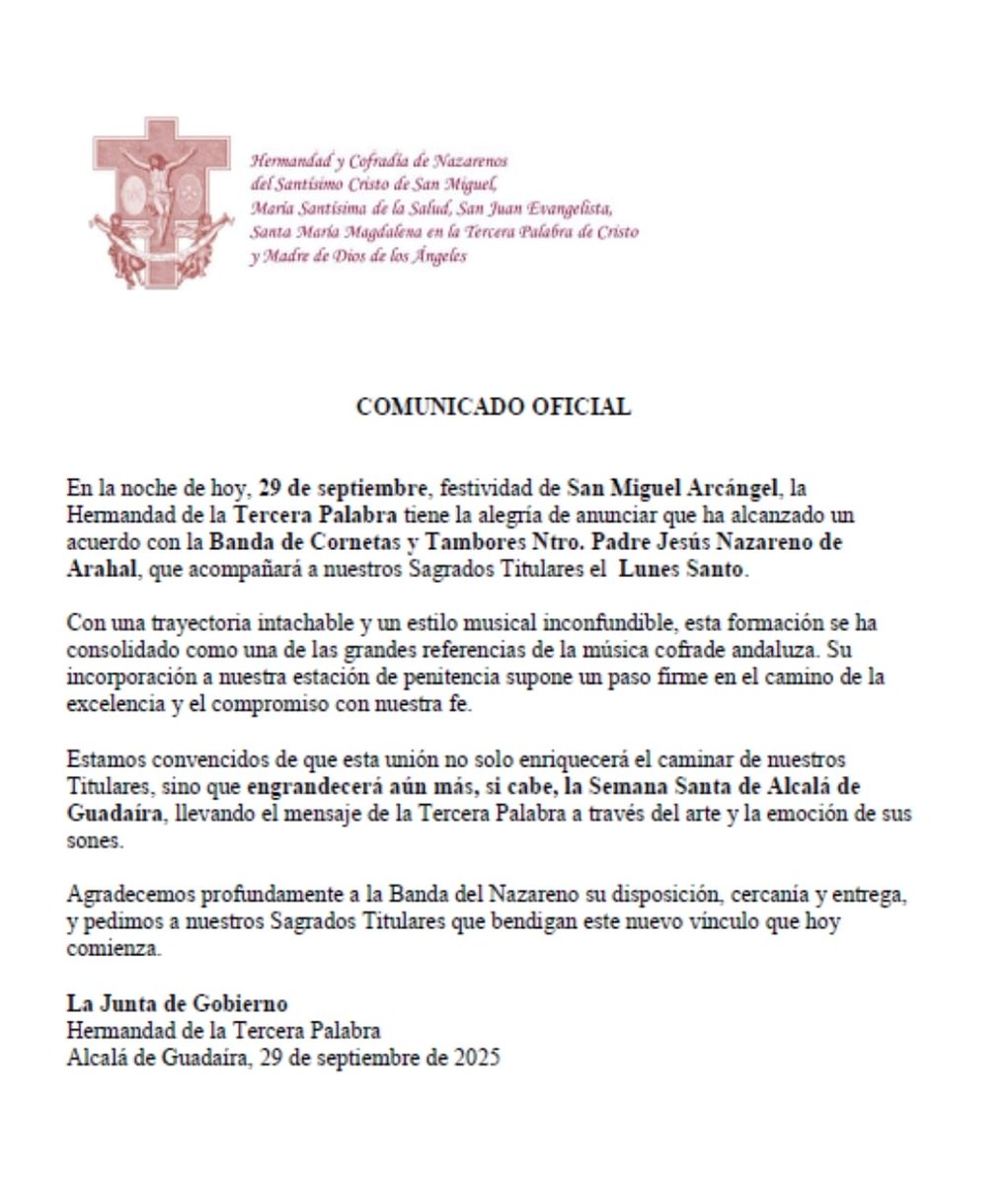 Hermandad Tercera Palabra (@p_tercera) on Twitter photo 