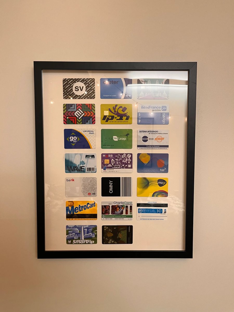 My transit card collection finally has a permanent home