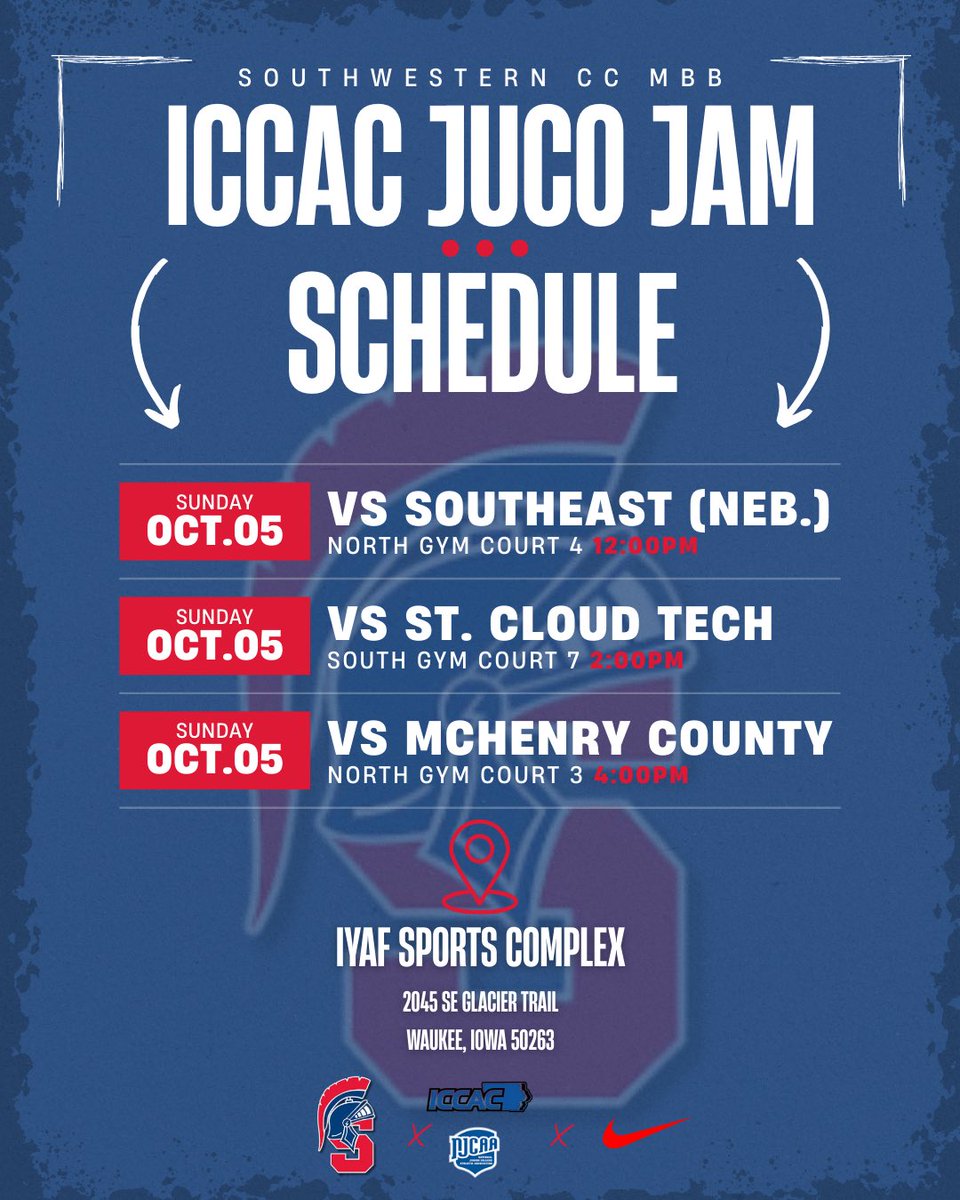 Spartan MBB (@swccbasketball) on Twitter photo We will be in Waukee this weekend playing in <a href="/ICCACSports/">ICCAC Sports</a> Jamboree. 4 year coaches come check us out. We will be in Waukee this weekend playing in <a href="/ICCACSports/">ICCAC Sports</a> Jamboree. 4 year coaches come check us out.