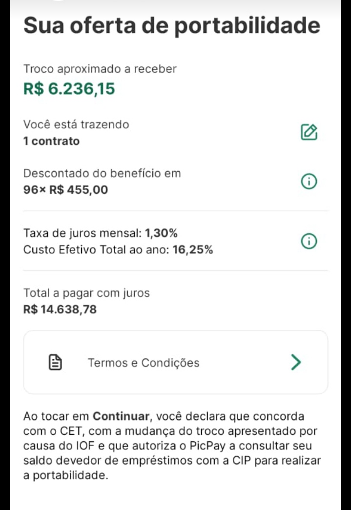 Minha vó já ia cair nessa,olha o valor do empréstimo,é o valor ser pago,que loucura.