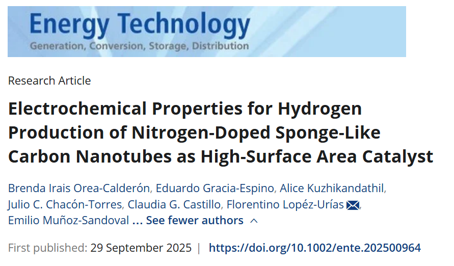 Felicitamos al profesor Julio Chacon, PhD, por su más reciente publicación en la revista Energy Technology. #SomosYachayTech

onlinelibrary.wiley.com/doi/10.1002/en…