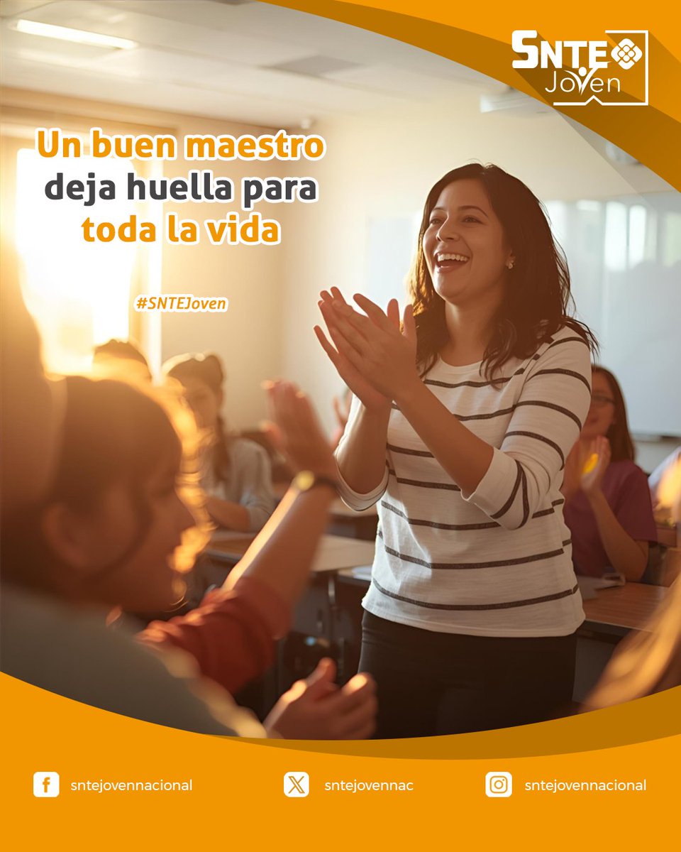 sntejovennac's tweet photo. 👩🏫👨🏫 Reconocer la labor docente es también reconocer el futuro que construimos juntos.
#OrgulloSNTE #SNTEJoven https://t.co/s93ti0XuiJ