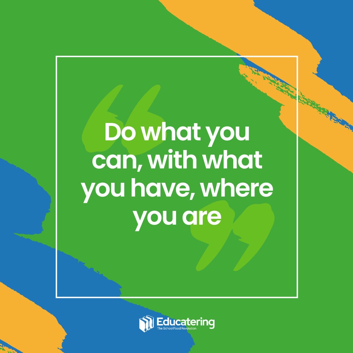 ✨ A little reminder for today…
You don’t need perfect conditions to make progress. Just start where you are, use what you have, and do what you can. 🌟

#MotivationMonday #PositiveVibes #Educatering #SchoolFoodRevolution
