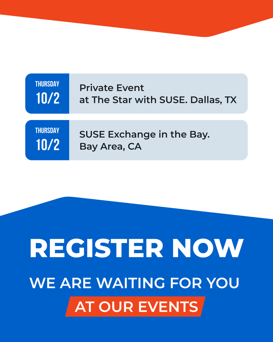 techtalksummits's tweet image. Happy Monday from #TechTalkSummits! Coming up this week:

Wednesday 10/1 - IDC Dinner - Miami, FL
Thursday 10/2 - CXO Summit - Austin, TX
Thursday 10/2 - CXO Summit - Minneapolis, MN
Thursday 10/2 - Private Event at The Star - Dallas, TX
Thursday 10/2 - SUSE Exchange in the Bay -…