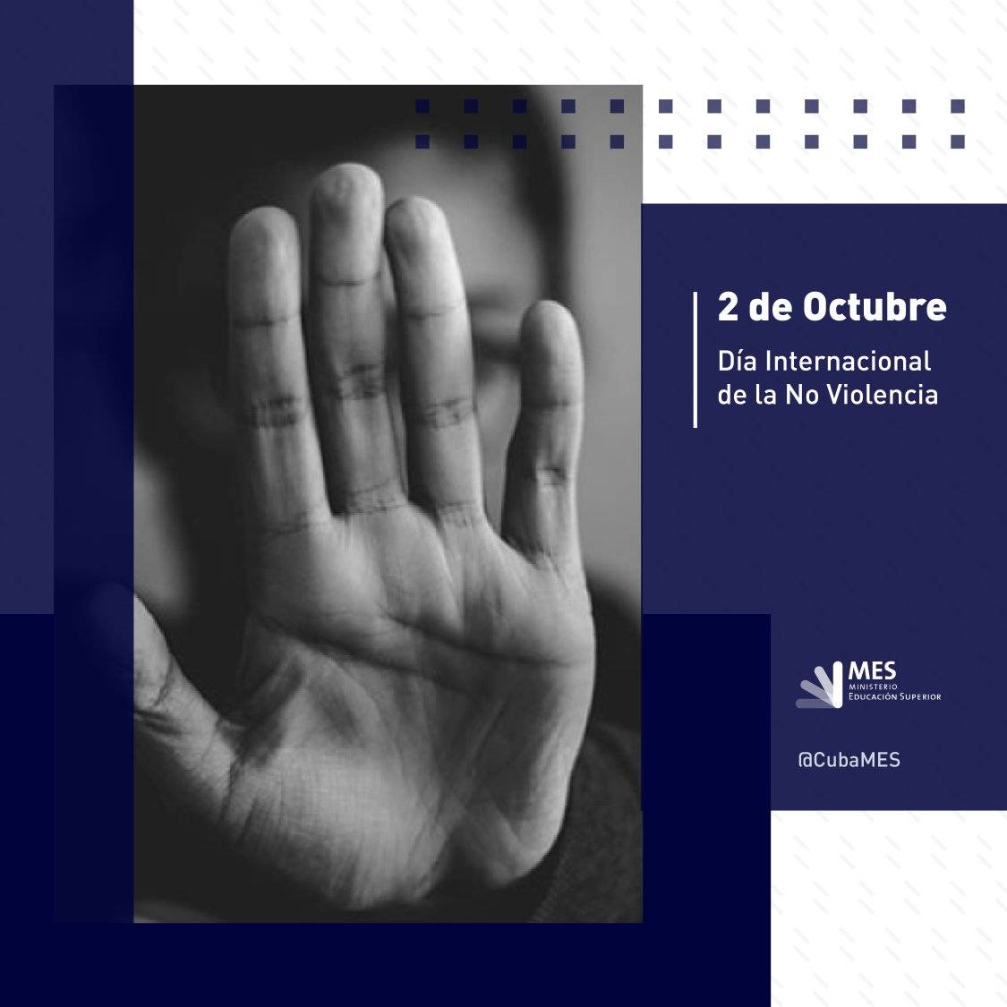 RaudelT76's tweet photo. Cada 2 de octubre, se conmemora el «Día Internacional de la no violencia», fecha para reafirmar la importancia de “asegurar una cultura de paz, tolerancia, entendimiento y no violencia".
#NoMásViolencias  #CubaSeSuma   #LatirAvileño https://t.co/6vHYrxuoKC