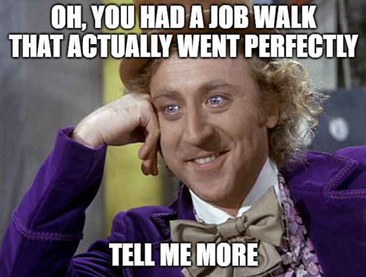 markaflysr's tweet image. Most in Construction know about, or have been on, a job walk.
Share with us you best job walk stories:
Successes, Failures, Pros, Cons, Humorous, Wins, Losses, Life Changing and more.
Share it with us~!

#jobberwalkee #ConstructionHumor #JobWalk #ConstructionFails #EstimatorLife
