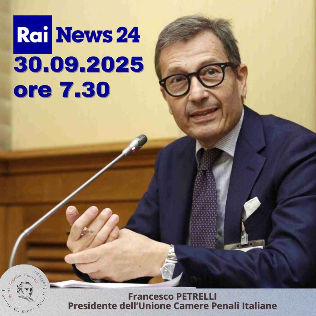 Il Presidente <a href="/FrPetrelli/">Francesco Petrelli</a> sarà ospite domani a Rai News 24, in diretta dalle ore 7:30