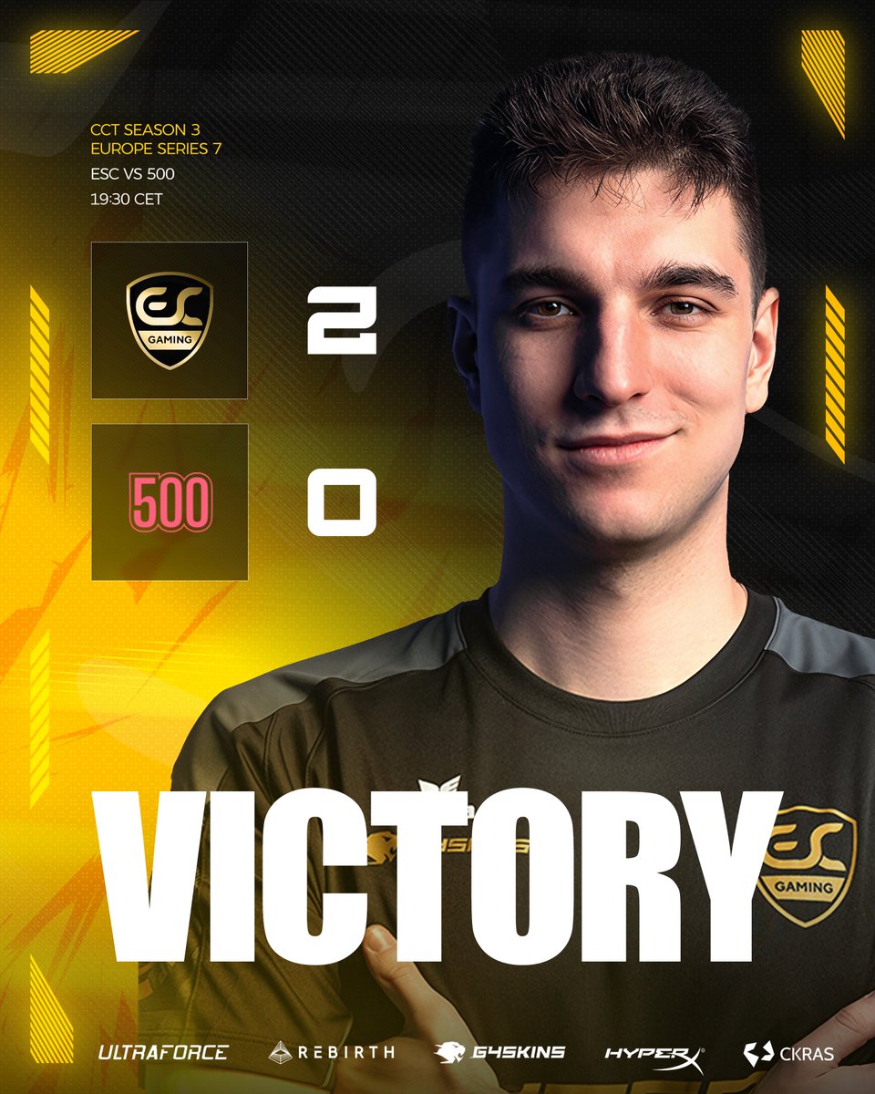 Let's go to the quarterfinals <a href="/CCT_CS/">Champion of Champions Tour CS2</a>!
2:0 🆚 <a href="/500esports/">500</a> 
#FEARTHEBEAST