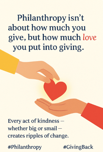 🌍 Your donations don’t just fund projects; they fuel hope, dignity, and opportunity for those who need it most.
🤝 Let’s build a culture of generosity—because when we give, we grow. #GivingBack #TogetherWeCan