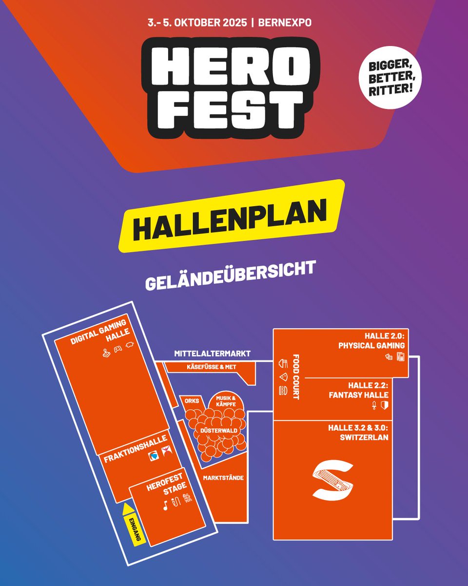 🗺️✨ The wait is over: The full HeroFest 2025 hall plan &amp; program is here! ✨🗺️

⚠️ Please note: the program is subject to change.

👉 Check out the full map &amp; program via the link in our bio and start planning your HeroFest adventure today! 🚀