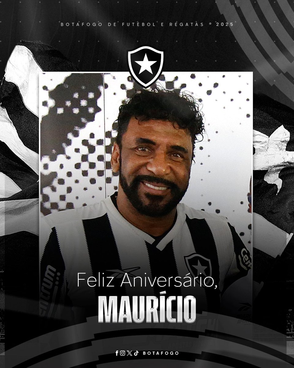 Botafogo's tweet image. Hoje é aniversário do nosso ídolo Maurício, campeão de 1989 e autor de um gol inesquecível para a história alvinegra. A Família Botafogo te deseja muita saúde e alegria, meu camisa 7️⃣! #BFR