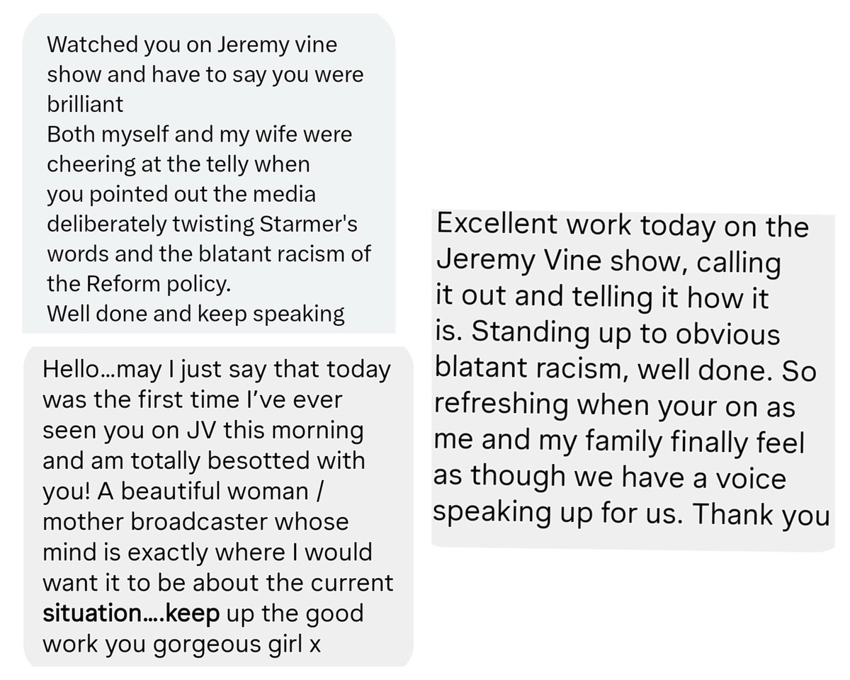 narindertweets's tweet image. 100s of messages of support like this below after my appearance on @JeremyVineOn5! I feel so emotional that I am someone&apos;s voice - that they feel heard...I won&apos;t stop, even though at times it&apos;s so very hard.