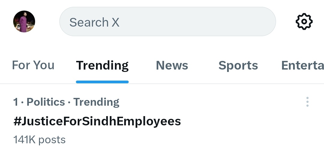 Our started X trend has finally reached the number one position with 141K tweets.
#JusticeForSindhEmployees