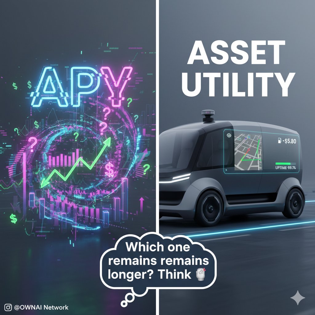 My competitors are yapping about APY, while I am yapping about ASSET UTILITY. Which one remains longer? Think! 🤓🧠
<a href="/ownaiNetwork/">OWNAI</a> 
<a href="/KaitoAI/">Kaito AI 🌊</a>