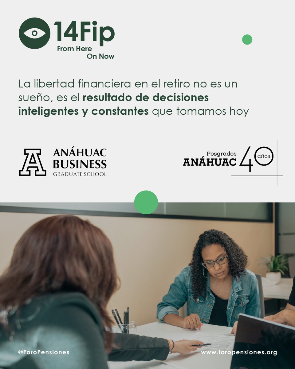 Lo que hoy parece un pequeño paso, mañana será la base de tu tranquilidad financiera.

<a href="/Anahuac_P/">Posgrados Anáhuac</a>  Orgulloso patrocinador de la 14ª edición del Foro Internacional de Pensiones.

#14FIP #ForoInternacionaldePensiones #fromhereonnow #anahuac