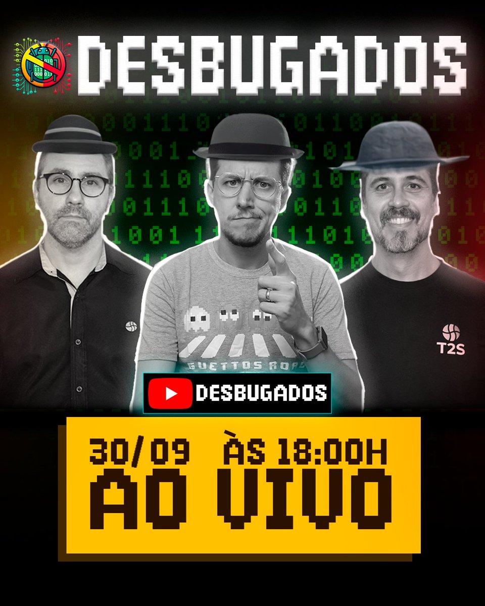 desbugados's tweet image. 🚨 Vem aí mais um Desbugados AO VIVO! 🚨 

Data: 30/09 ⏰ 

Hora: 18h  

Prepare-se para uma live cheia de debates, polêmicas e insights sobre tecnologia, inovação e tudo que está movimentando o mercado de TI. 

youtube.com/live/0vUvWQRuq… #Desbugados #Live #Tecnologia #Inovação #TI