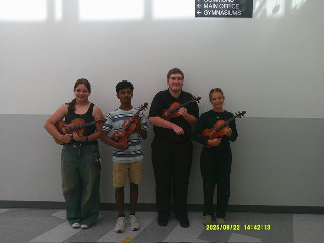 FZEorchestra's tweet photo. Congratulations to Lia, Jervis, Rolen, and Lydia (left to right) for making it into the Metro 8 Honors Orchestra! https://t.co/Xm3ZRfpmEp