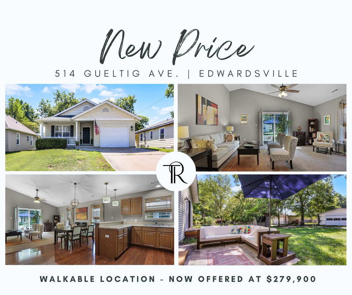 NEW PRICE | 514 Gueltig Ave., Edwardsville, IL

Now offered at $279,900!!!

Don’t miss your chance to own this low-maintenance, 3 bed, 2 bath home in the heart of Edwardsville! Vaulted primary suite w/ attached bath, open floor plan &amp; fenced backyard, this home has it all. ✨