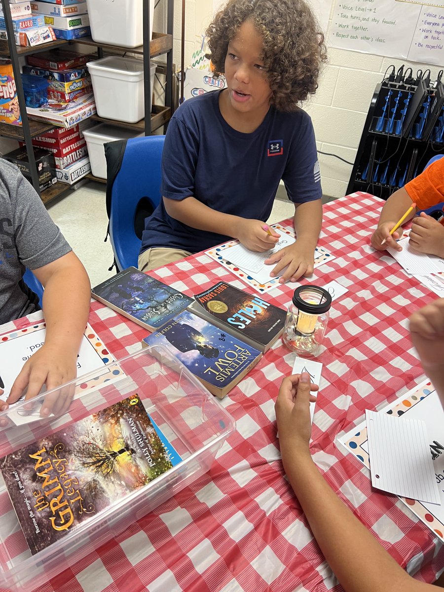 Maysville_Elem's tweet photo. Mrs. McEver's 5th grade book tasting was a story-filled success! Students explored incredible titles, negotiated their top 3 picks, and shared thoughtful reasoning to form book clubs. The passion for reading was real! 💬❤️📖 #BookTasting #5thGradeReads #StudentVoice #MESStrong https://t.co/6E5yYuZH7D
