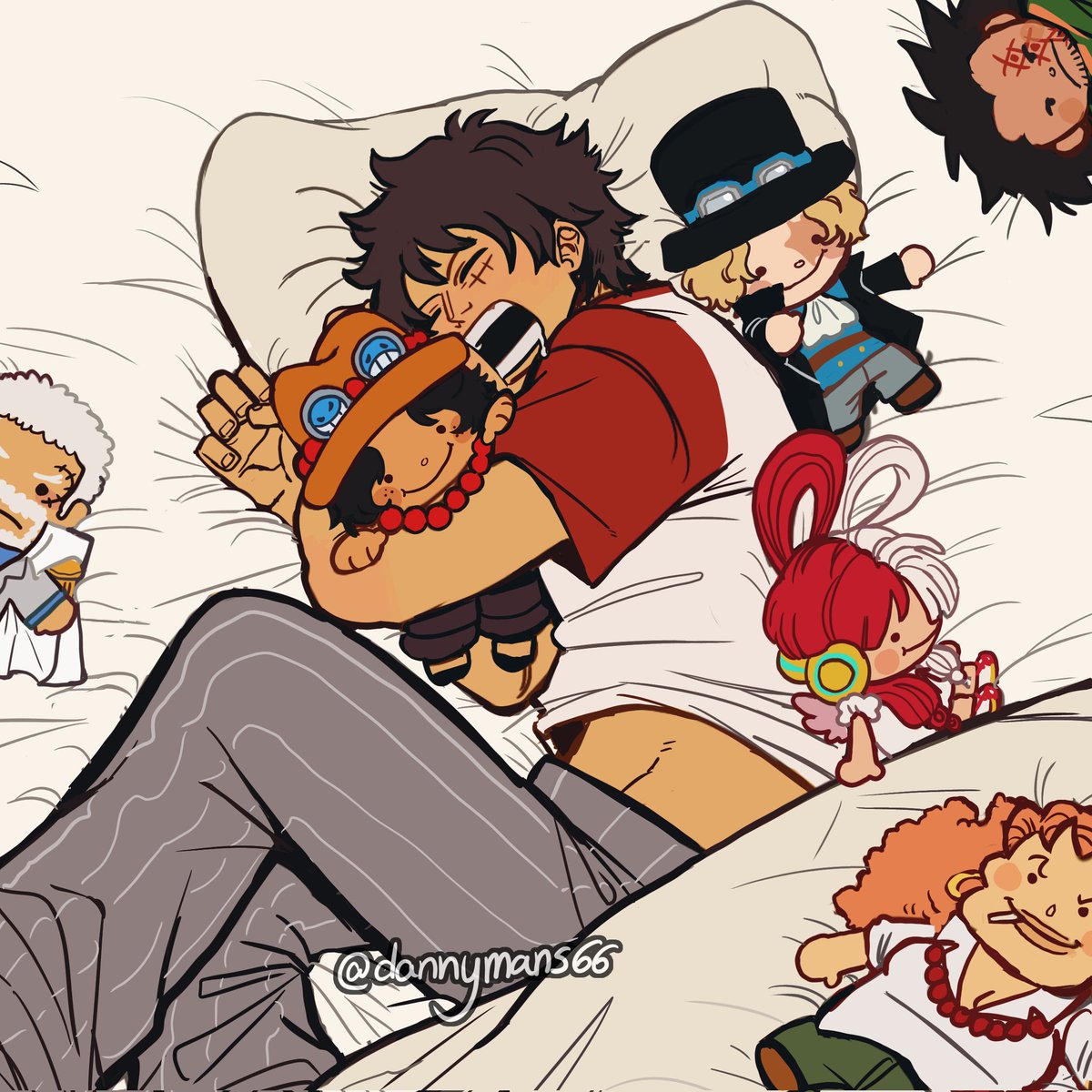 Dannymans66's tweet photo. Luffy and his plushies #ONEPIECE https://t.co/mivIt4bgVK