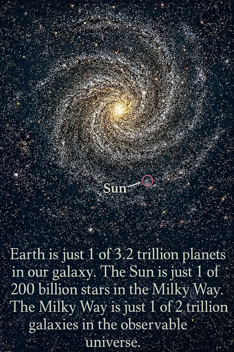 drhafezster's tweet image. Physics fact : The Milky Way is just 1 of 2 trillion galaxies!
So next time you worry, remember… you’re basically cosmic stardust ✨🌌

#Galaxies #AstroVibes #Cosmos