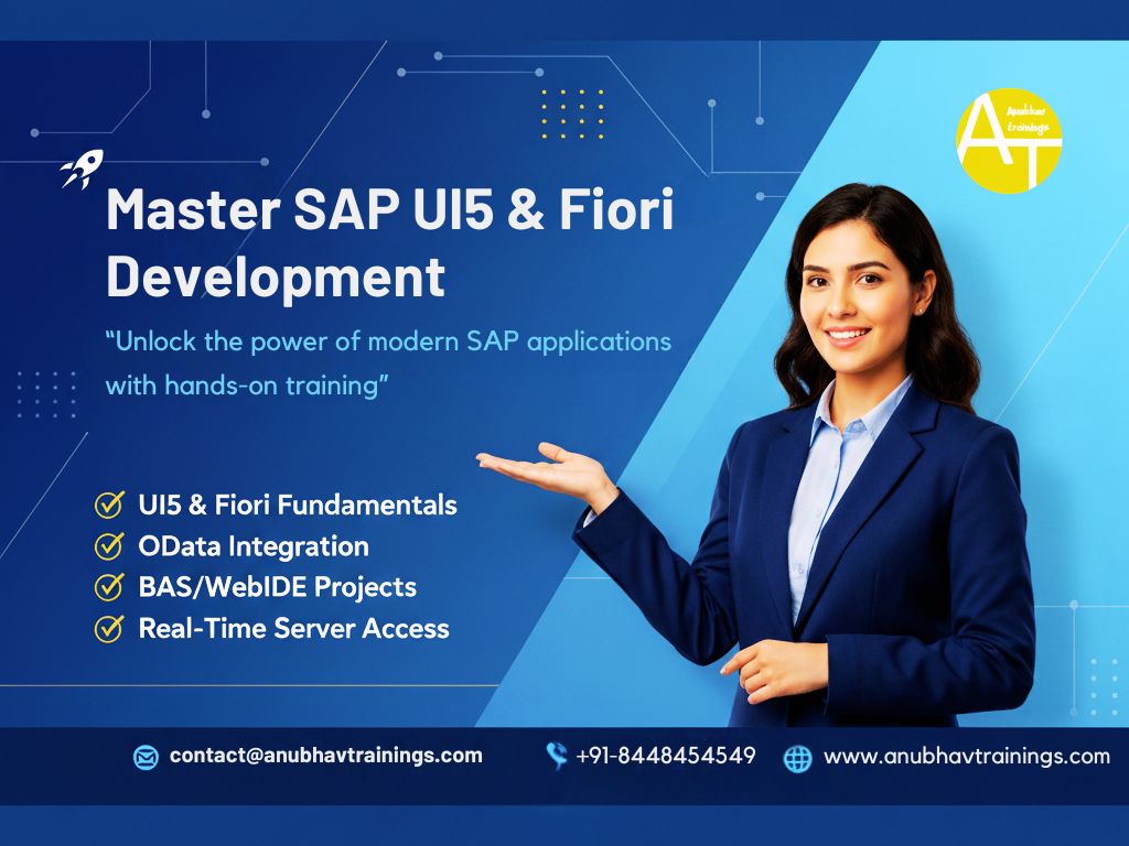 stephendazzy's tweet image. Boost your career with SAP UI5 &amp;amp; Fiori Training! 🚀
Learn how to build modern, user-friendly enterprise apps with hands-on guidance.
#AnubhavTrainings #SAPUI5 #Fiori #SAPTraining #UI5Development
Mail us on contact@anubhavtrainings.com