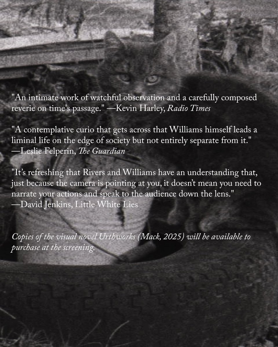 Join us tomorrow as we welcome Ben Rivers for the LA premiere of BOGANCLOCH, a sequel to the landmark TWO YEARS AT SEA (2011), featuring the filmmaker’s friend Jake Williams as a hermit living in the Scottish wilderness.

Co-presented by <a href="/lafilmforum/">LA Filmmaker's Forum</a>. 🎟️: link.dice.fm/q1c820beef1c