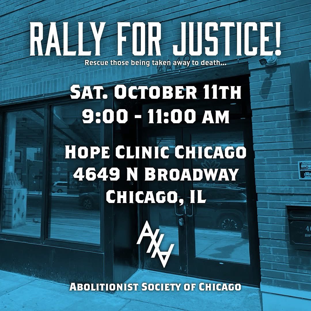 chicago_aha's tweet photo. Join us at Chicago's only late term abortion clinic where babies are murdered up to 9 months. At this abortion clinic, people travel from across the country to kill their children. https://t.co/pSETAvK9nT