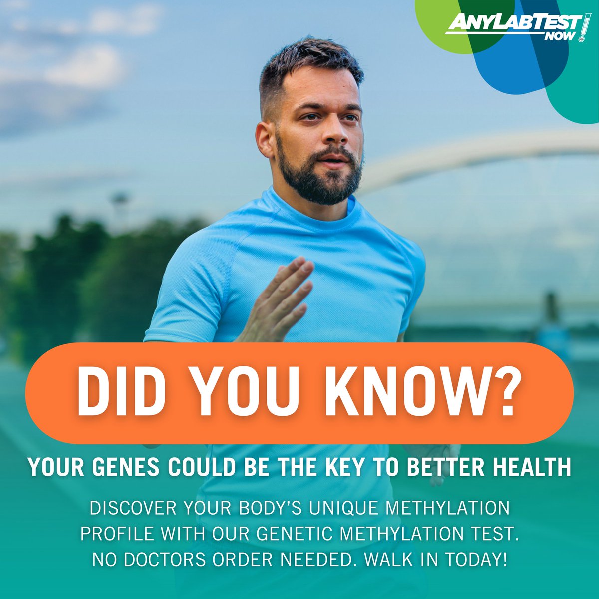 AnyFtl58588's tweet image. Discover how your genes can unlock better health with our Genetic Methylation Test! Walk in, get a doctor&apos;s order on-site, and be out in 15 minutes. No hidden fees or surprise bills. Take Control of Your Health™! #Health #GeneticTesting #AnyLabTestNow