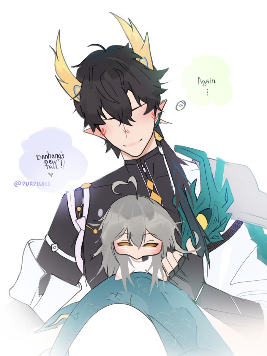 purpluice's tweet photo. ‹New tail› #comic

 #danstelle #HSRFanart https://t.co/0BeAbnUaBU