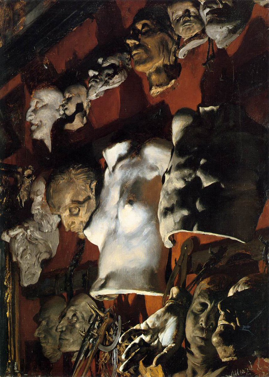 The Studio Wall, by Adolph von Menzel (1872)