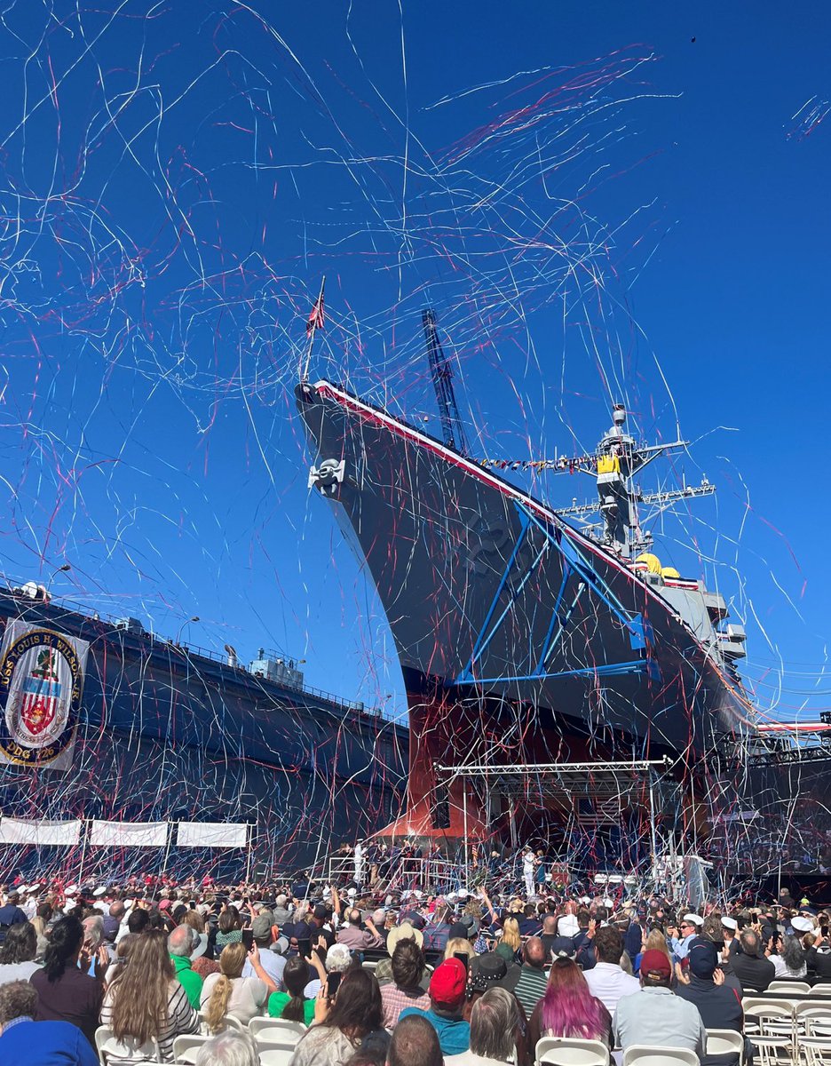 I was honored to attend the christening of the USS Louis H. Wilson, Jr. this weekend, a flight-three destroyer built by the hardworking men and women at <a href="/GDBIW/">General Dynamics Bath Iron Works</a>. Maine continues to lead the way in helping our military keep us safe at home and abroad.

Bath Built is Best Built!