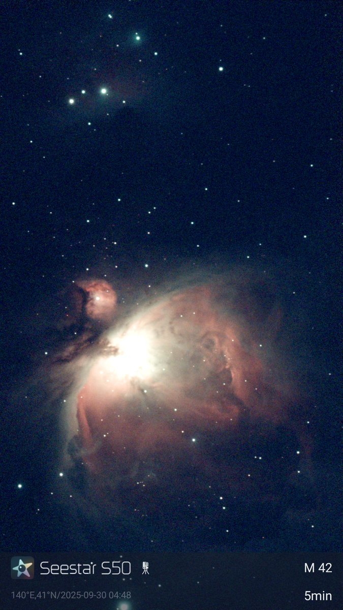 takku2's tweet image. 今朝のレモン彗星、オリオン大星雲、馬頭星雲と燃える木
#レモン彗星 #c2025a6lemmon #オリオン大星雲 #m42 #馬頭星雲 #燃える木 #ic434 #orionnebula #hoseheadnebula #はこだて天文宇宙クラブ #乙部町 #北海道 #seestar