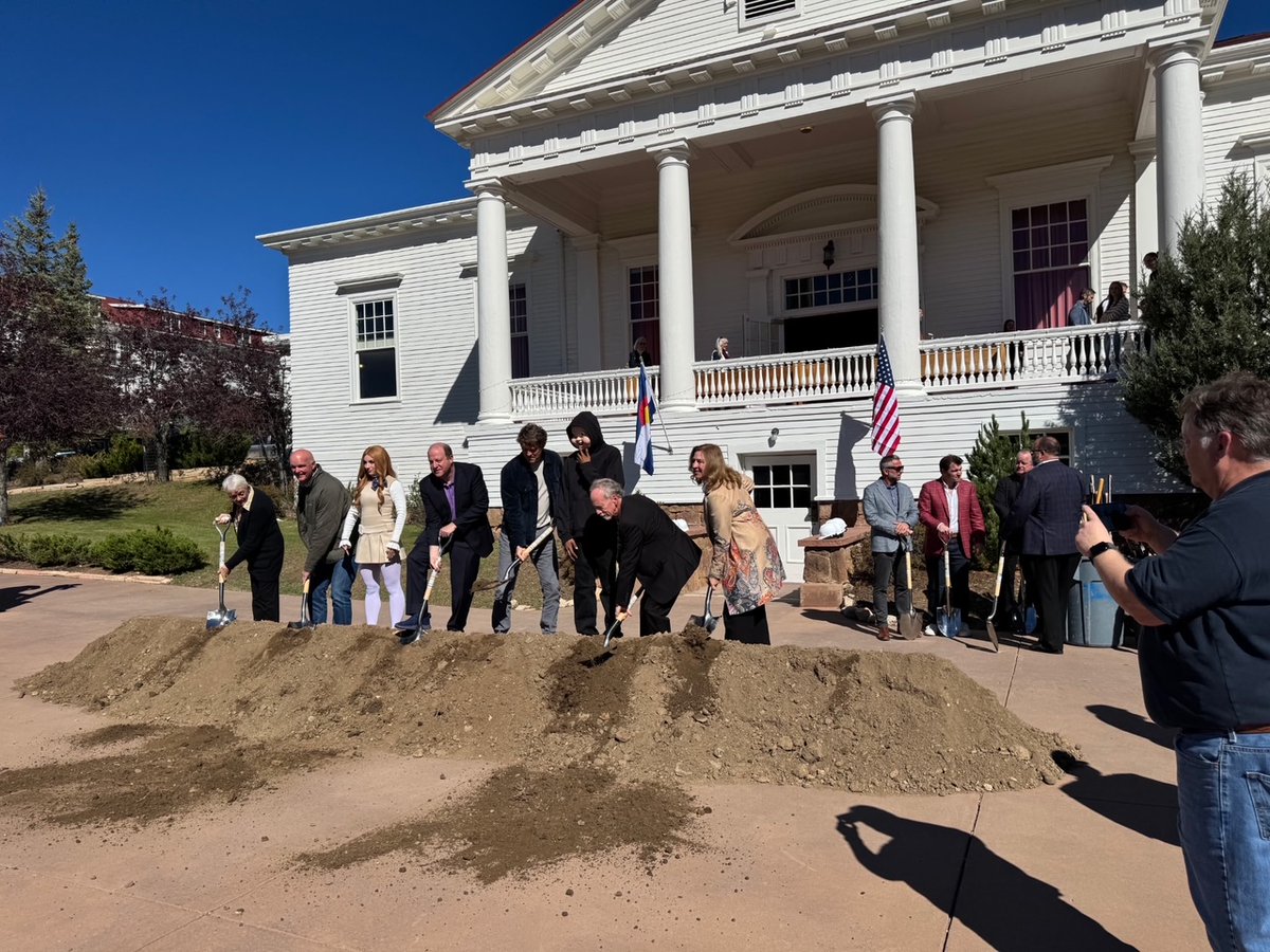 Roll em!
Officials and Larimer County Commissioner Jody Shadduck-McNally attended the groundbreaking of the Stanley Film Center at the historic Stanley Hotel in Estes Park last week.