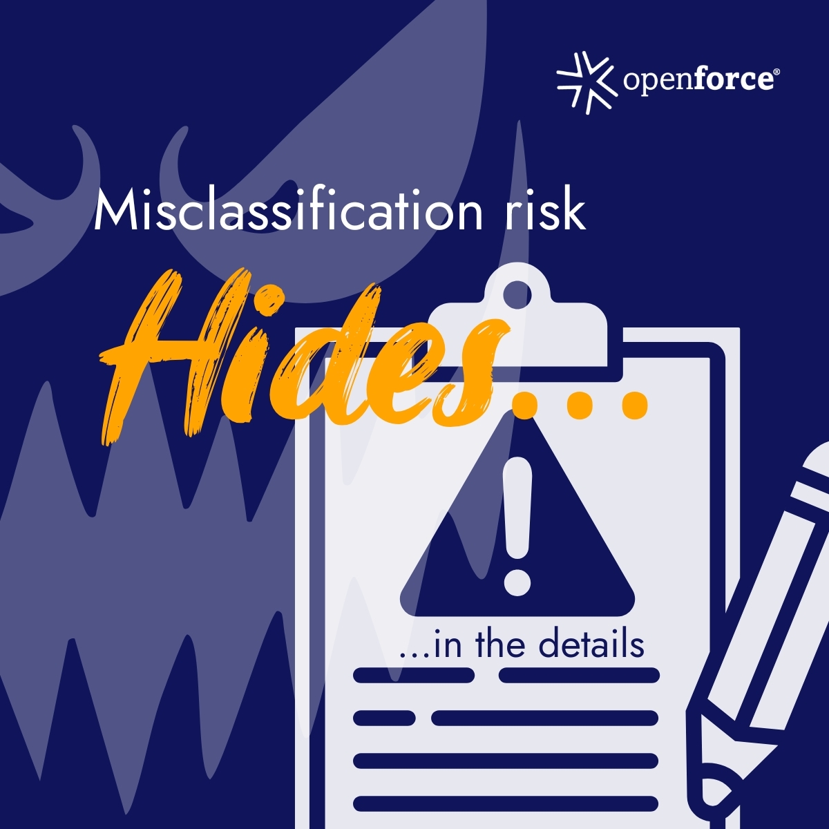 OpenforceTech's tweet image. Misclassification risk often lurks in overlooked areas. The seemingly small details can create big legal liabilities. Openforce’s proven expertise and trusted solutions close those cracks before they become costly liabilities.

#RiskManagement #IndependentContractors