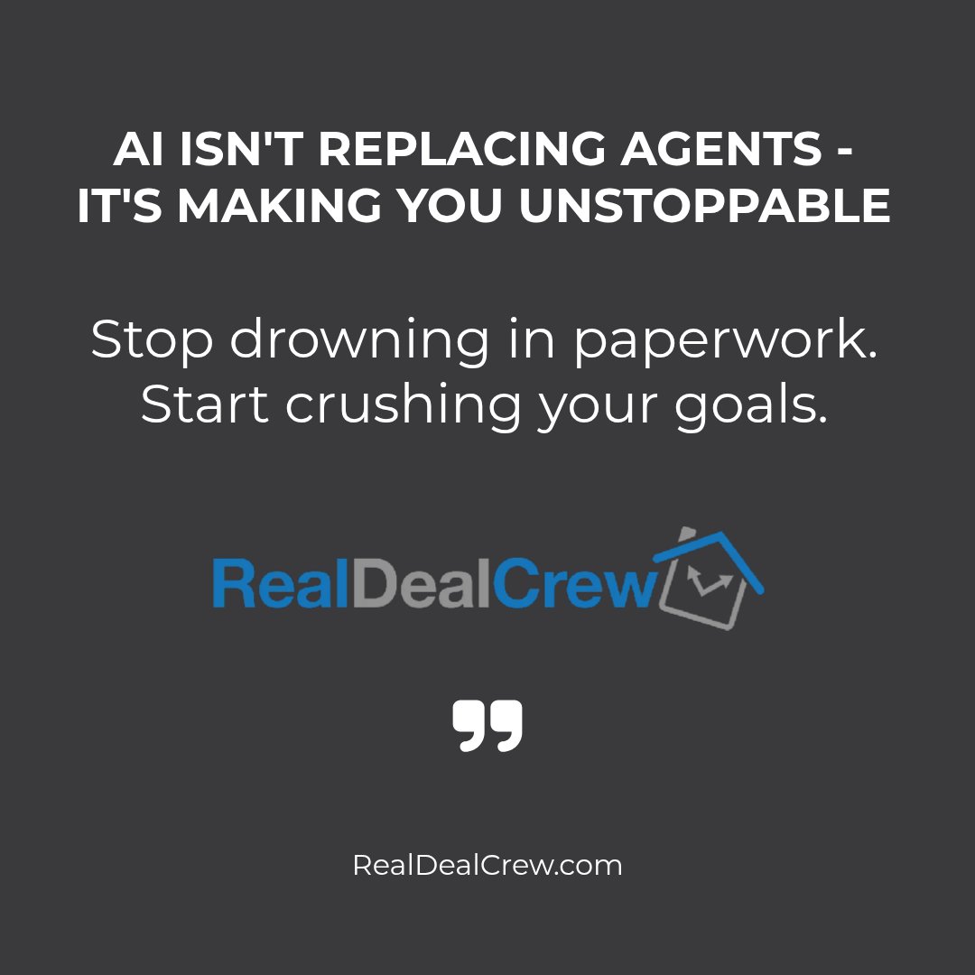 RealDealCast's tweet image. Real estate pros: AI is here! 🤖 Boost operations, gain insights, save time. Focus on clients. What&apos;s your AI automation dream?

#RealEstateAI #PropTech #RealEstateTech #RealDealCrew

#realestateinvesting