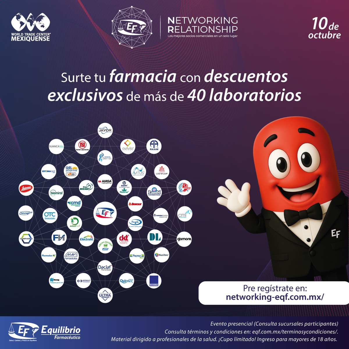 Nuestro #Networking2025 esta a la vuelta de la esquina
¿Ya te pre-registraste? Entra al link: networking-eqf.com.mx y ¡Listo!
#SoyEQF💙❤️