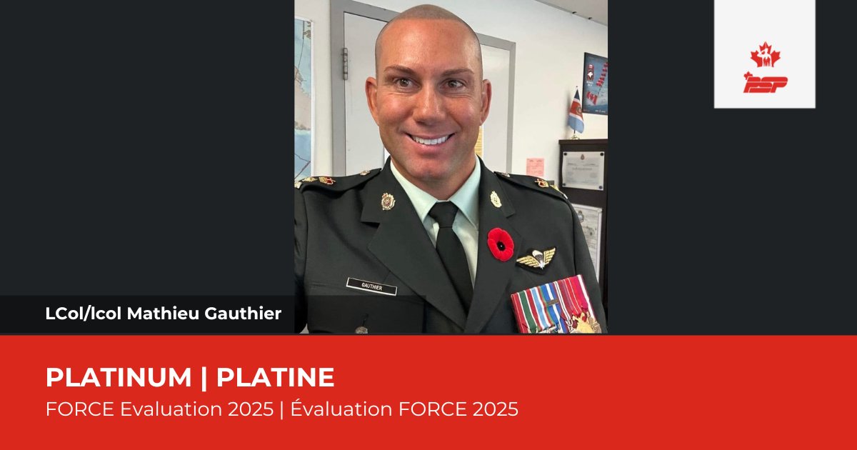 👏👏👏 Congratulations to LCol Mathieu Gauthier, for reaching the Platinum incentive level in his FORCE evaluation 2025.🥇 Félicitations au lcol Mathieu Gauthier, pour avoir atteint le niveau d'encouragement Platine lors de son évaluation FORCE 2025.
Bravo Zulu !