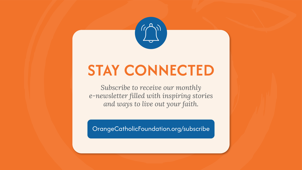 Stay informed and connected! Subscribe to receive our monthly e-newsletter and be the first to know about upcoming events, read prayerful reflections, learn strategic ways to give and more. 

Subscribe ➡️ OrangeCatholicFoundation.org/subscribe

#Newsletter #CatholicNews #Subscribe