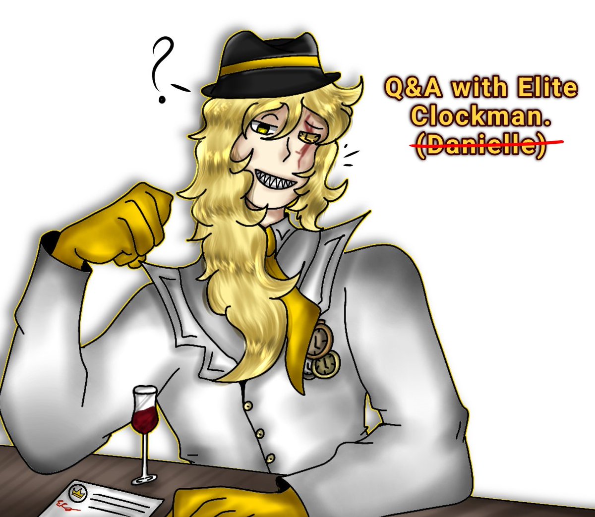 _TvAuthor_'s tweet photo. / QA with Elite Clokman from my AU ( √2) I haven't done any Ask with the characters for a while.
Say you question here. ✨
#SKIBIDITOILET #EliteClockman #AU #SkibidiToiletfanart #skibidi_toilet #AU #QA #ibisPaintX #SkibidiToiletMultiverse https://t.co/FpcPEGkfIg
