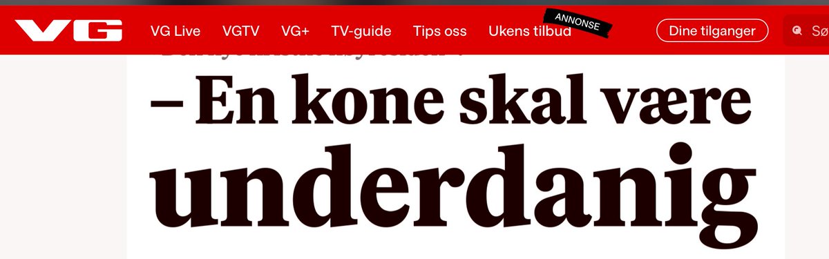 Jeg har sjekket hjemme, og det viser seg at - nei det skal hun ikke være.