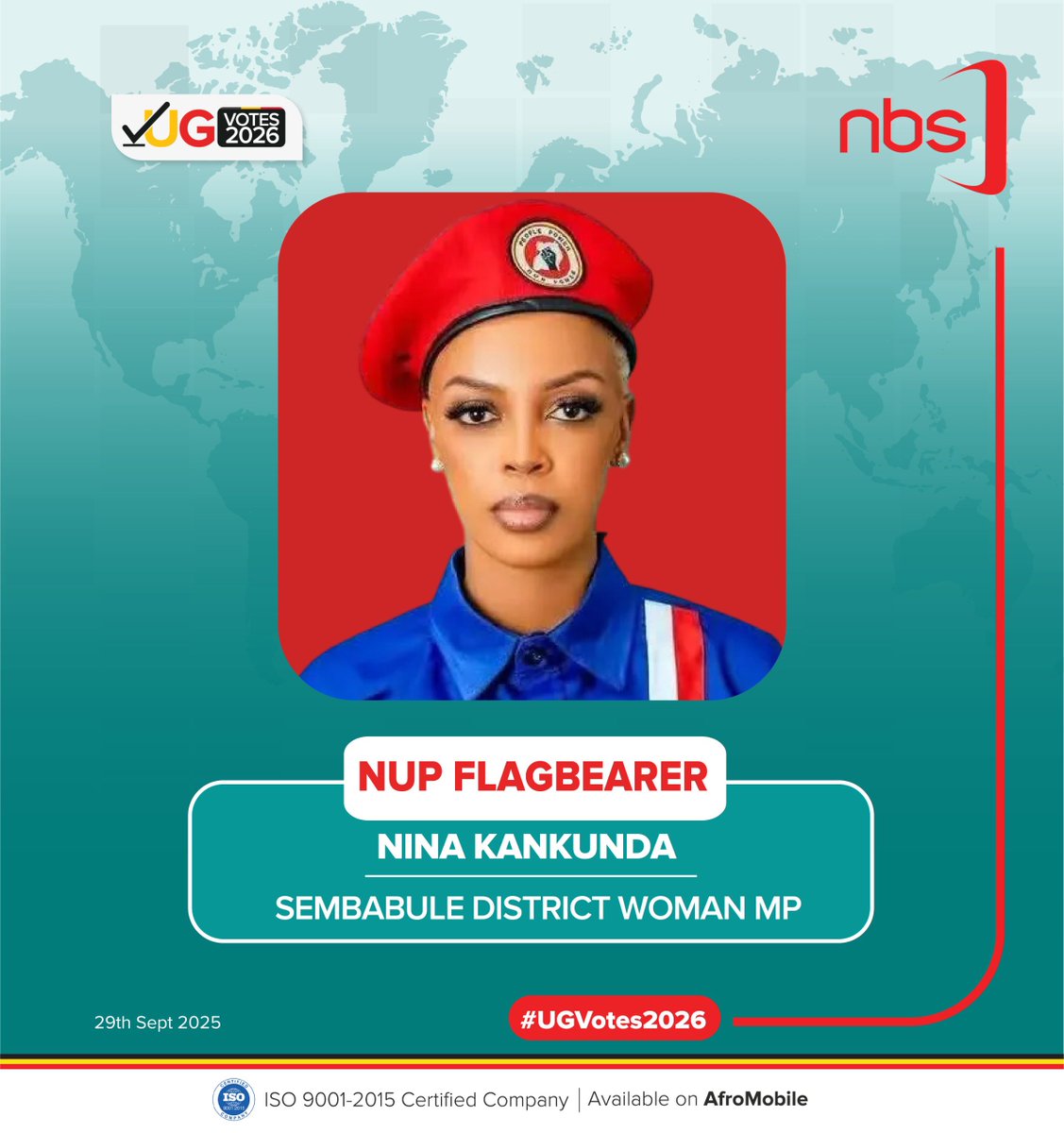 nbstv's tweet photo. Nina Kankunda is the NUP Flagbearer for the 2026 Sembabule District Woman MP race.

#NBSUpdates #UgVotes2026 https://t.co/o3rbN5Lq8p