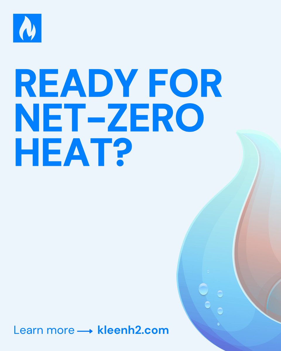 kleenhydrogen's tweet image. With KLEENHEAT™, you get on-demand warmth made from water—no stored fuel, no emissions at the point of use. Just safe, sustainable home heating built for the future.

The question is: are you ready?

Learn more at kleenh2.com

#NetZero #CleanHeat #MadeInCanada