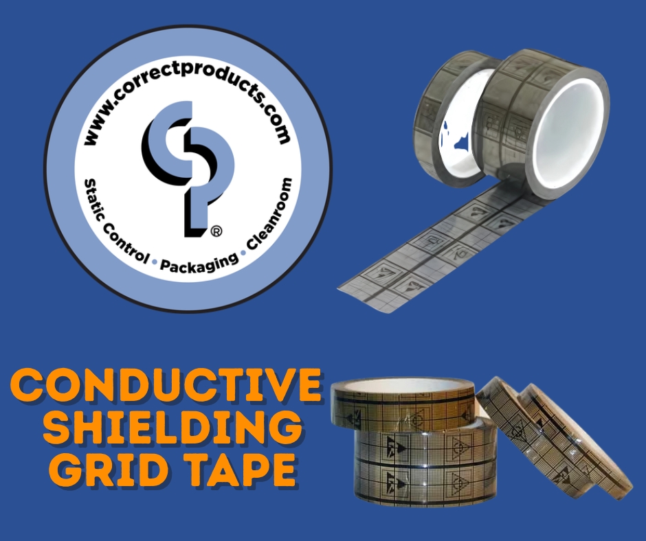 Conductive shielding grid tape protects static-sensitive components from ESD and EMI interference.  It is used for grounding, sealing packaging, securing components, masking circuit boards, and shielding sensitive parts during transport or storage. 

zurl.co/suIcN