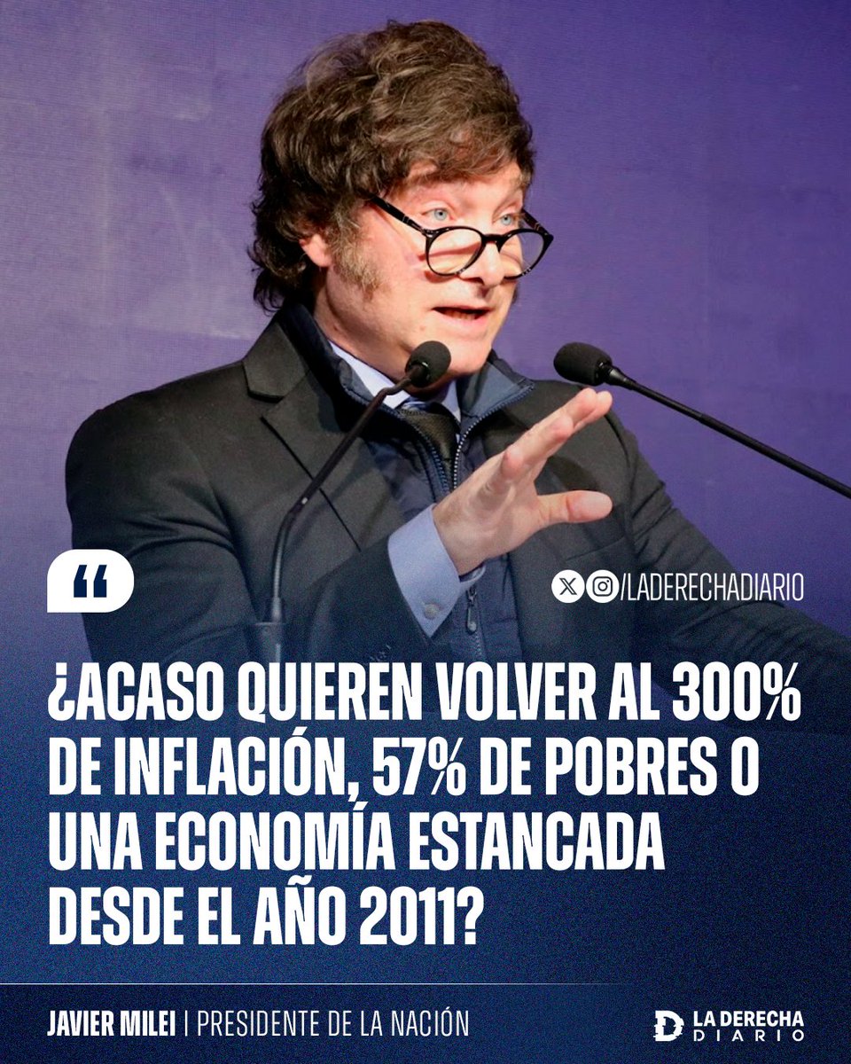 🚨🇦🇷 | El presidente Javier Milei llamó a votar a La Libertad Avanza para terminar con el kirchnerismo: “¿Acaso quieren volver al 300% de inflación, 57% de pobres o una economía estancada desde el año 2011?”.