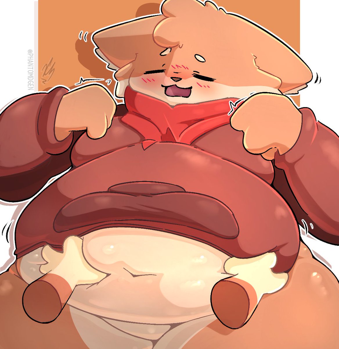 PhantomDgen's tweet photo. Mochi semmed a bit stressed out so i gave him some well deserved belly rubs <3

"Its so cute how it jiggles and his hoodie rides up" :3c

Gift for @FROSTWALKER192 https://t.co/IFhFFmoEoX