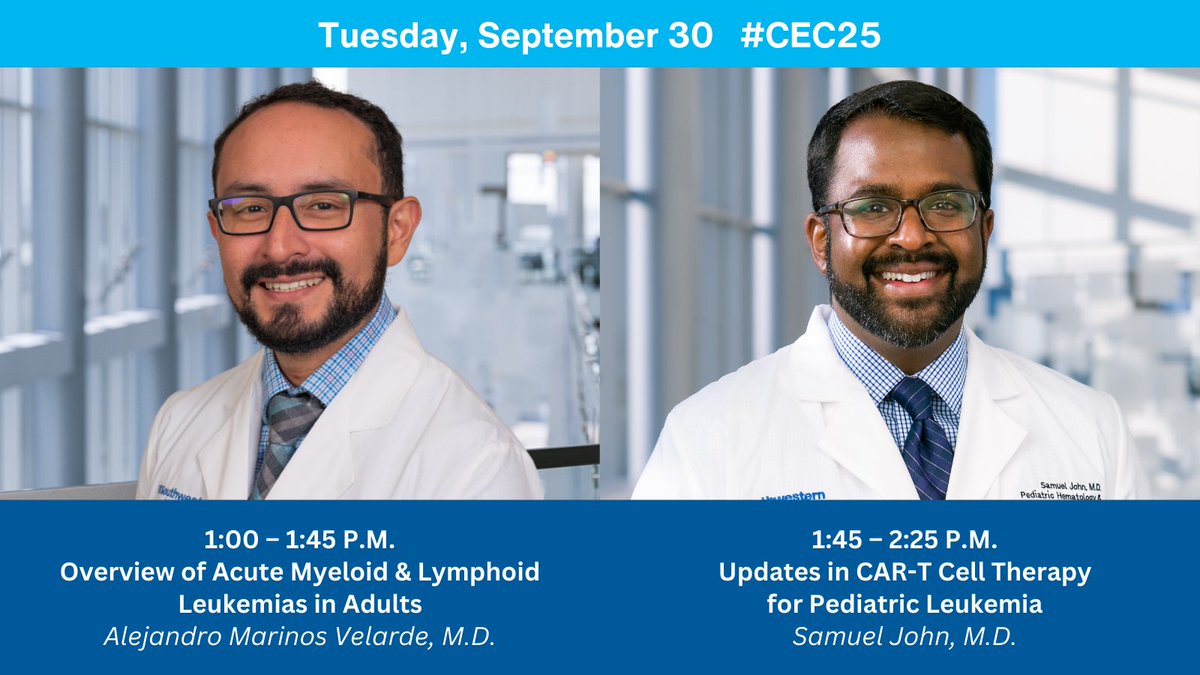 Spend your afternoon tomorrow at <a href="/ASTCT/">ASTCT</a> with engaging presentations from Alejandro Marinos Velarde, M.D., and Samuel John, M.D. #CEC25