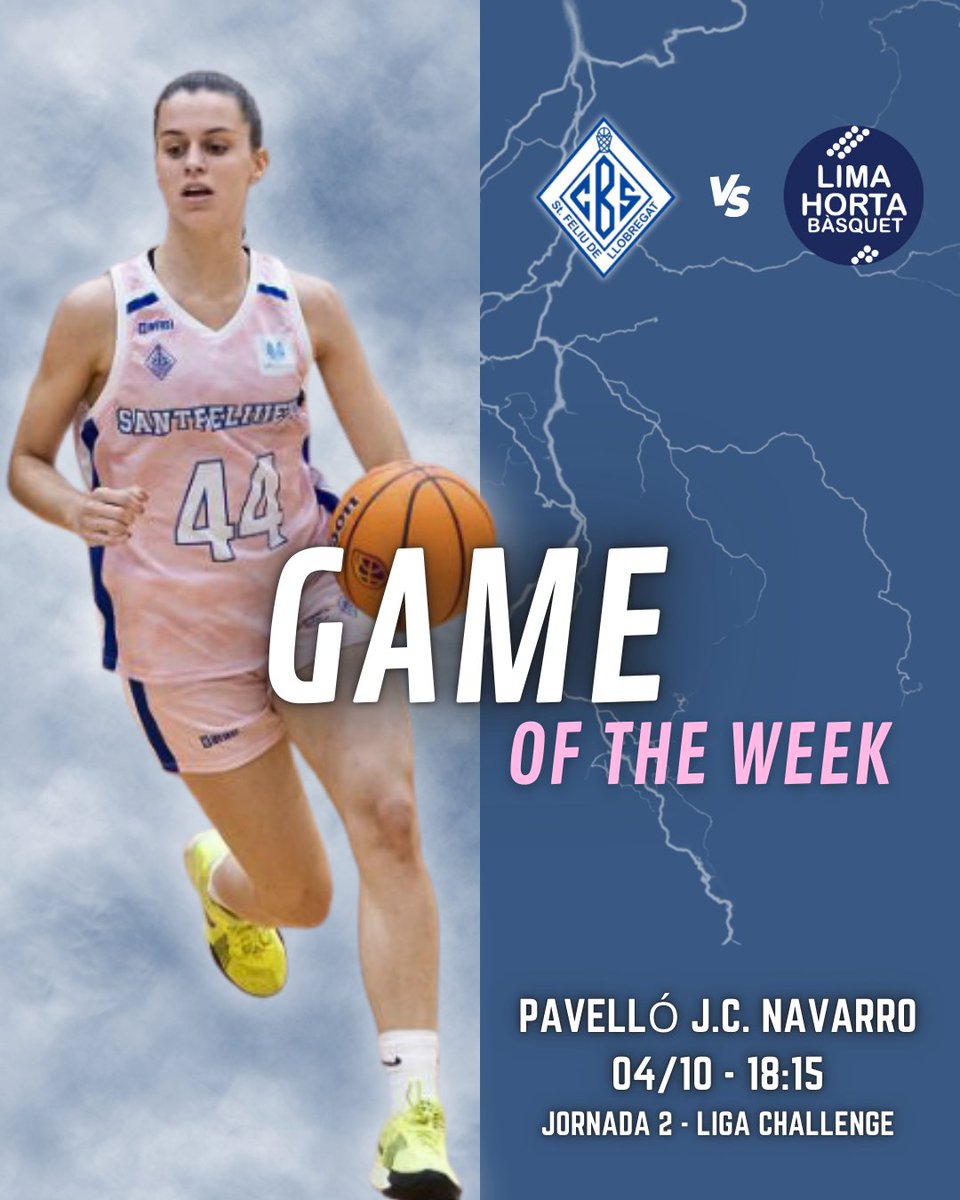 cbsantfeliuenc's tweet image. 🏀 PRIMER PARTIT A CASA DE LA TEMPORADA!
Ens enfrontem al Lima Horta, en el que serà el segon partit de lliga, i les nostres jugadores buscaran aconseguir la primera victòria en aquesta nova categoria.
📍 Pavelló Juan Carlos Navarro
📅 Dissabte 4/10
⏰ 18:15h
🆚 Lima Horta