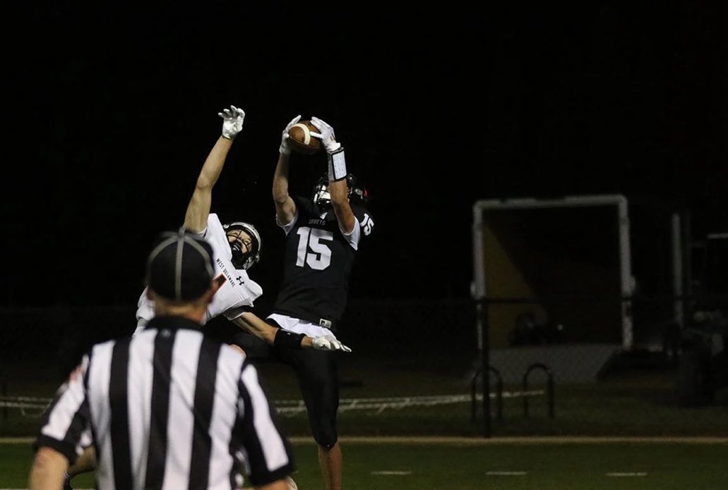 Check out my highlights -hudl.com/v/2Sqvpv vs West Delaware 
Receptions: 2
Yards: 30
Touchdowns: 1
Tackles: 1.5